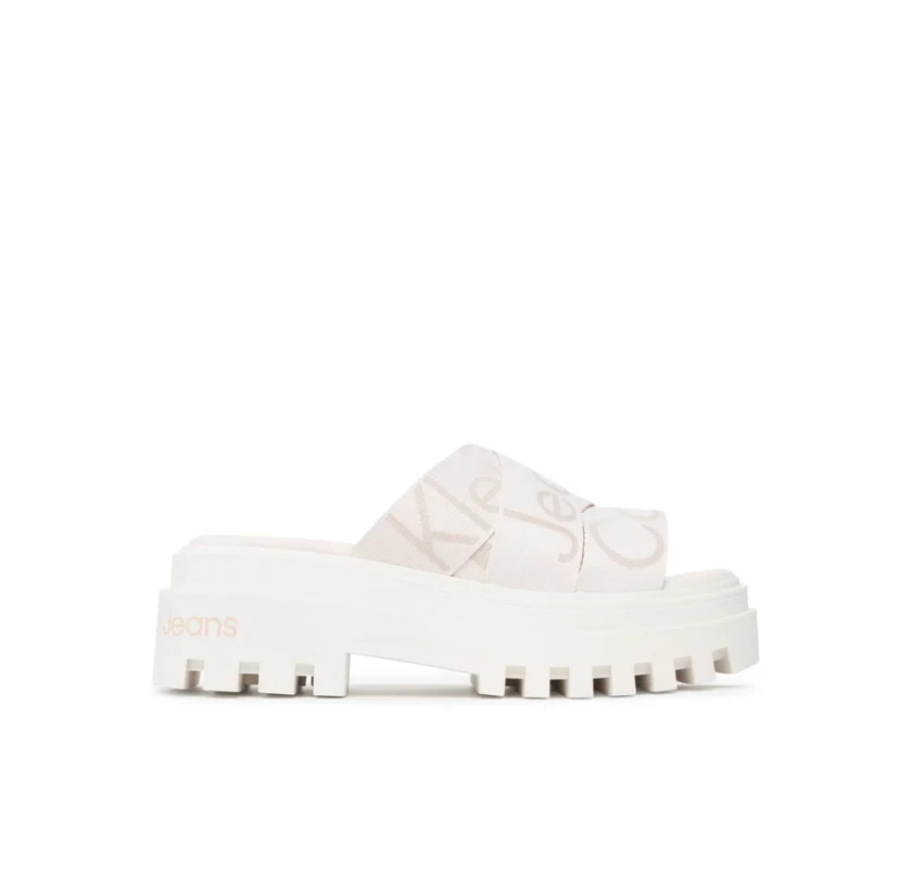 Calvin Klein Jeans Toothy iešļūcenes- krēmkrāsas