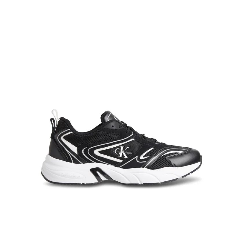 CALVIN KLEIN JEANS RETRO TENNIS brīvā laika apavi-melns/balts