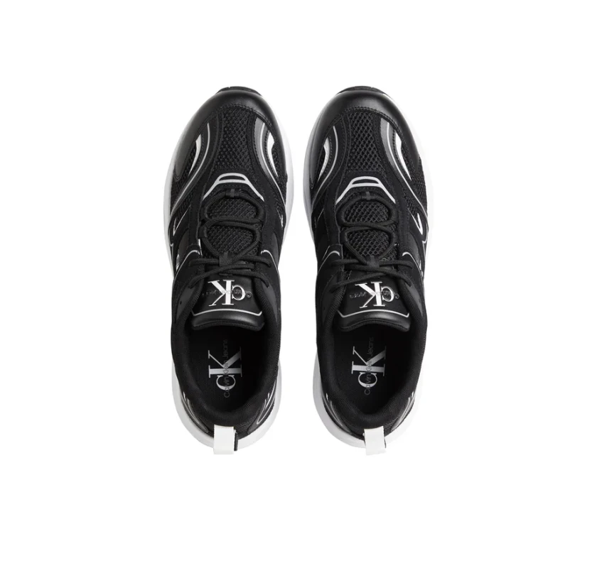 CALVIN KLEIN JEANS RETRO TENNIS brīvā laika apavi-melns/balts