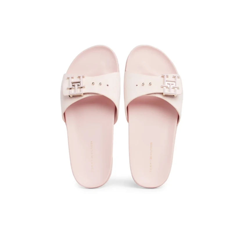 Tommy Hilfiger ādas iešļūcenes- rozā krāsā