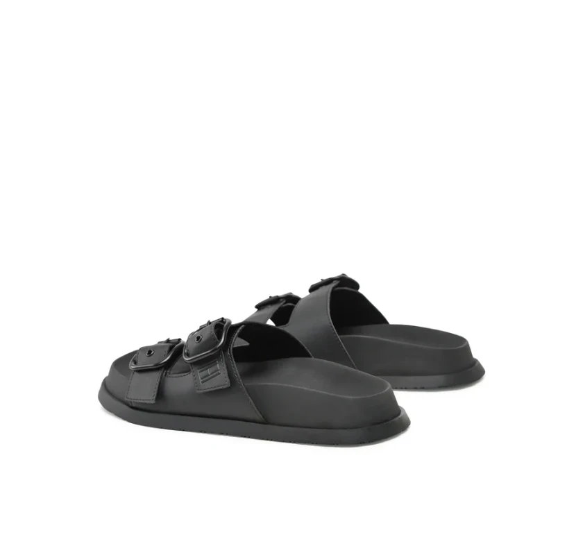 TOMMY JEANS Fancy sandeles- melnā krāsā