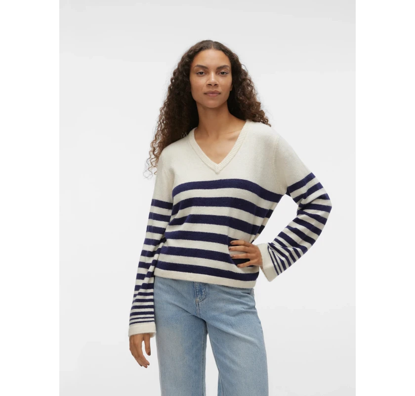 VERO MODA Hurricane džemperis- strīpains