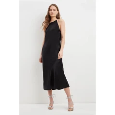 DOROTHY PERKINS Strappy Back kleita- melnā krāsā