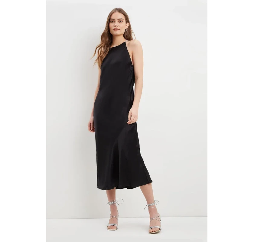 DOROTHY PERKINS Strappy Back kleita- melnā krāsā