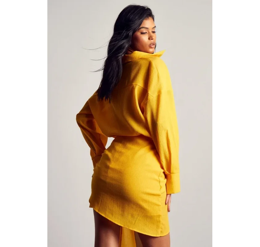 MISSPAP Drape Side kostīms-oranžā krāsā