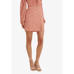 NA-KD Front Slit mini svārki- koraļļu krāsā