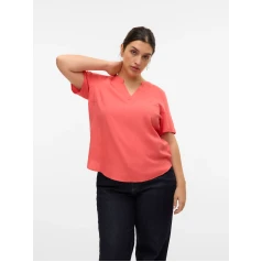 VERO MODA CURVE Mymilo tops- koraļļu krāsā