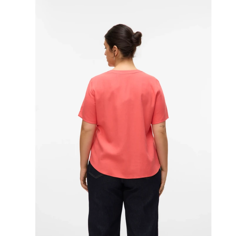VERO MODA CURVE Mymilo tops- koraļļu krāsā