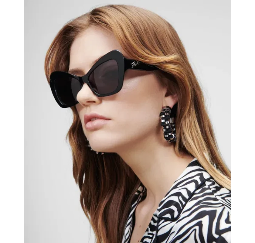 KARL LAGERFELD saulesbrilles -melnā krāsā