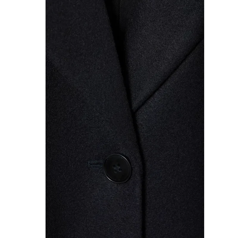 WEEKDAY klasisks mētelis- tumši zilā krāsā