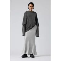 WEEKDAY satīna svārki- sudraba krāsā