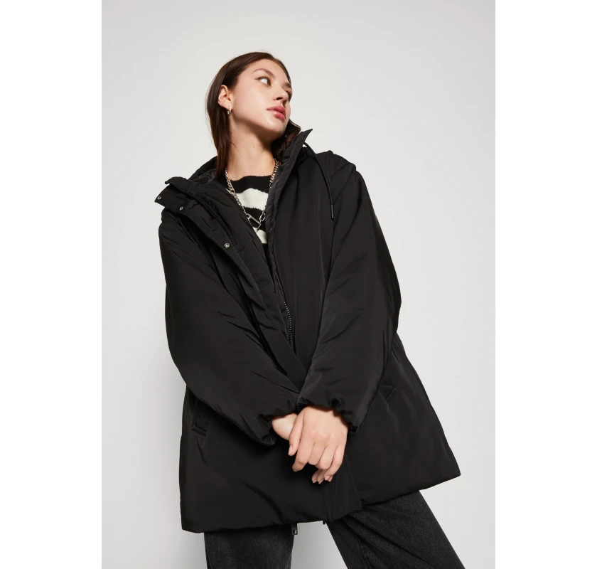 WEEKDAY over size  parka - melnā krāsā