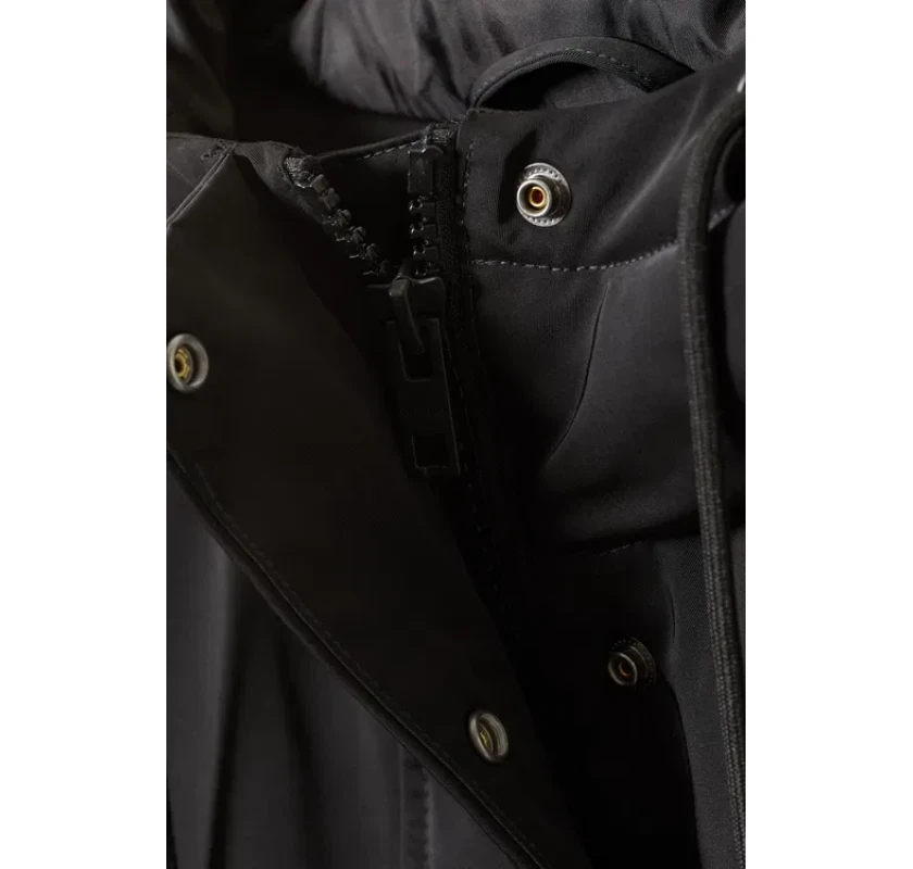 WEEKDAY over size  parka - melnā krāsā