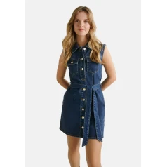 GUIDO MARIA KRETSCHMER Erika denim kleita- tumši zilā krāsā