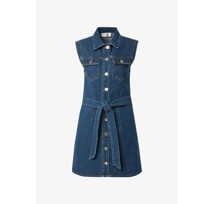 GUIDO MARIA KRETSCHMER Erika denim kleita- tumši zilā krāsā