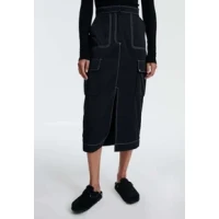 EDITED midi garuma svārki-melnā krāsā